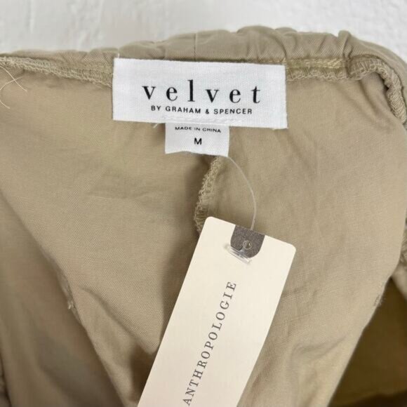 Velvet by Graham & Spencer Anthropologie Misty Cotton Twill Pant NWT Size Medium - Picture 4 of 6